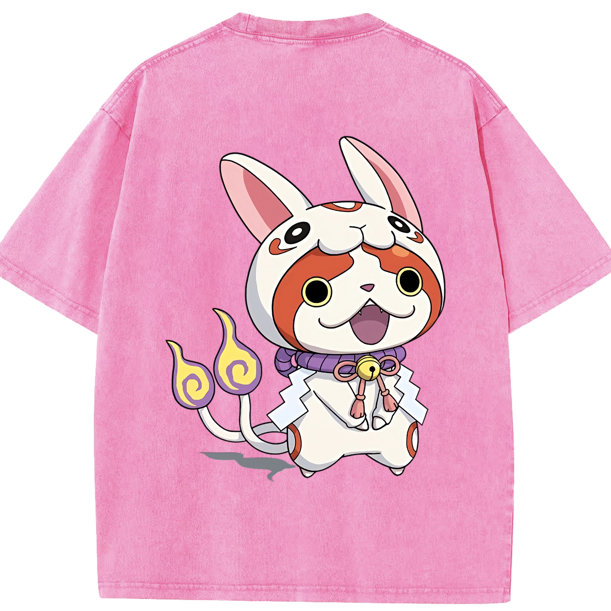 （画像用） 妖怪ウォッチ Yo-kai Watch 綿100% ヴィンテージ風 半袖Tシャツ（背面プリント）